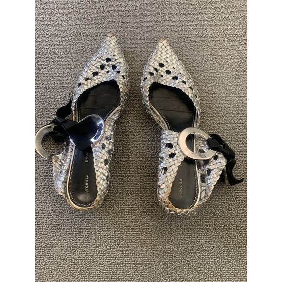PROENZA SCHOULER Women 40.5 Silver Heel Shoes - Picture 2 of 16